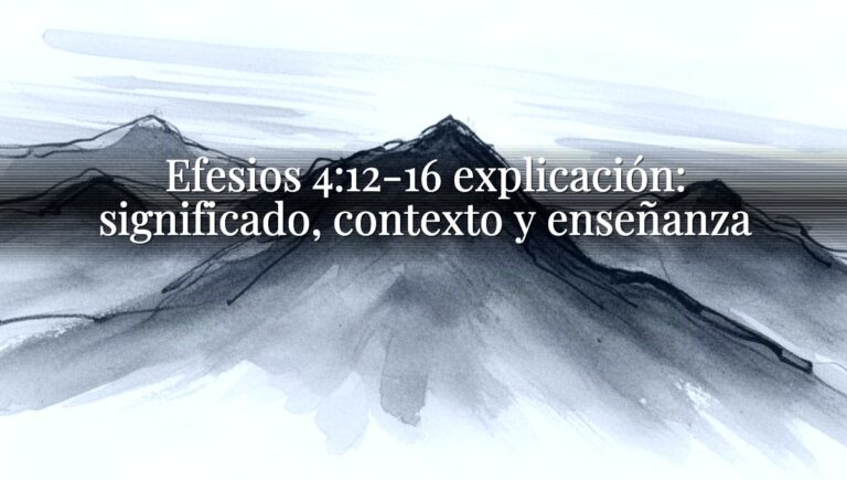 Efesios 4:12-16 explicación: significado, contexto y enseñanza