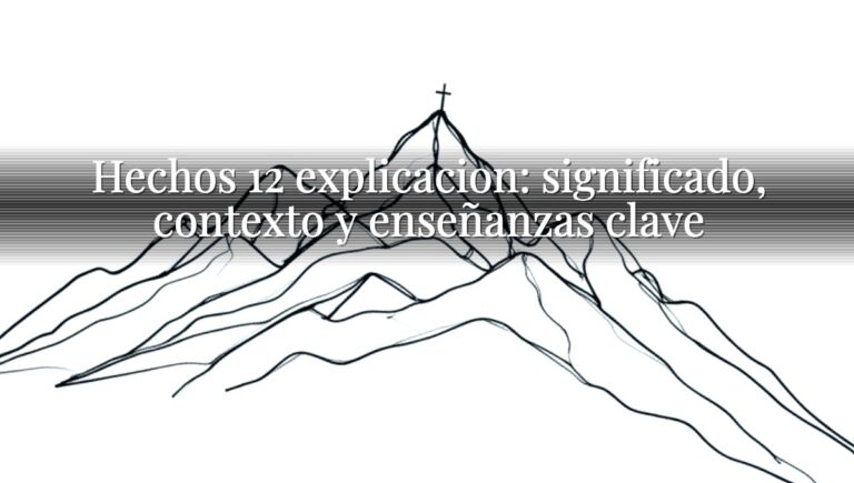 Hechos 12 explicacion: significado, contexto y enseñanzas clave