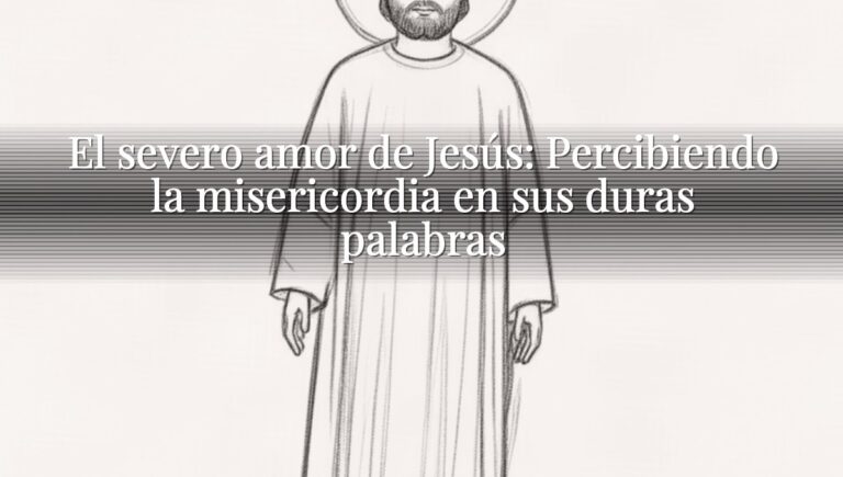 El severo amor de Jesús: Percibiendo la misericordia en sus duras palabras