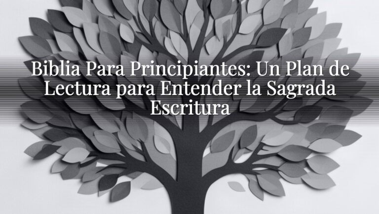 Biblia Para Principiantes: Un Plan de Lectura para Entender la Sagrada Escritura
