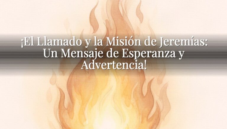 ¡El Llamado y la Misión de Jeremías: Un Mensaje de Esperanza y Advertencia!