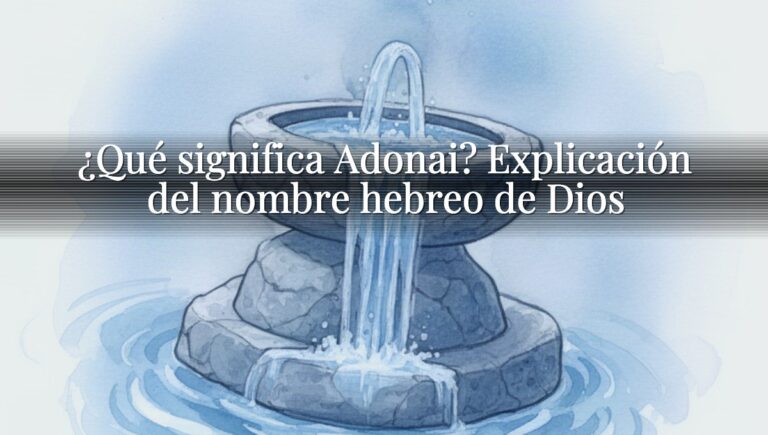¿Qué significa Adonai? Explicación del nombre hebreo de Dios