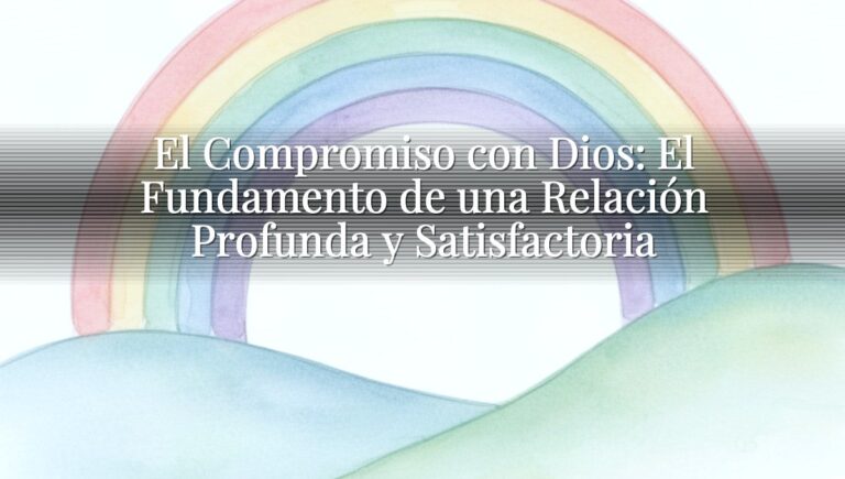 El Compromiso con Dios: El Fundamento de una Relación Profunda y Satisfactoria