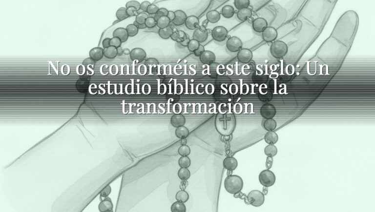 No os conforméis a este siglo: Un estudio bíblico sobre la transformación