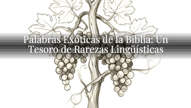 Palabras Exóticas de la Biblia: Un Tesoro de Rarezas Lingüísticas