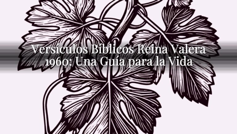 Versículos Bíblicos Reina Valera 1960: Una Guía para la Vida
